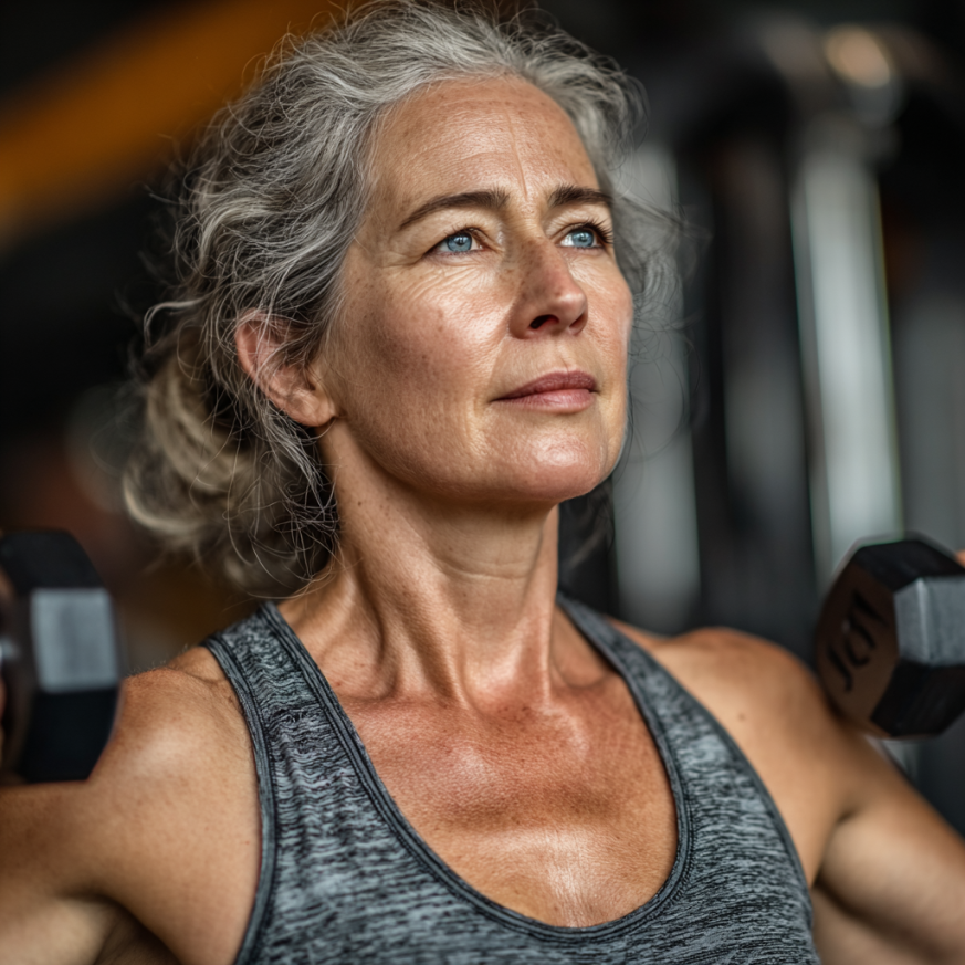 Femei mature practicând yoga în natură